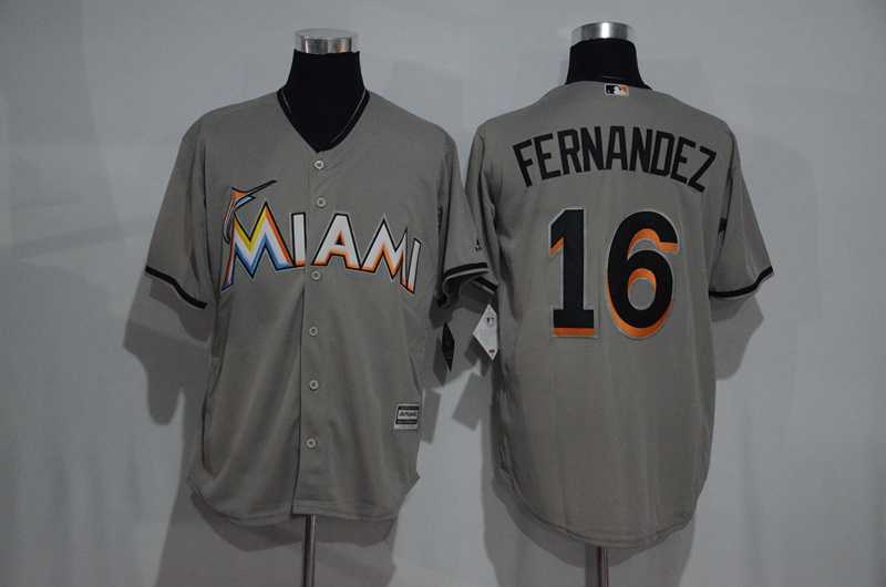 Miami Marlins #16 Jose Fernandez Gray New Cool Base Stitched Baseball Jersey,We sell and wholesale Miami Marlins #16 Jose Fernandez Gray New Cool Base Stitched Baseball Jersey on line form chian!