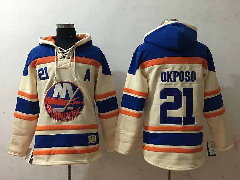 New York Islanders #21 Kyle Okposo Cream Stitched NHL Hoodie,We sell and wholesale New York Islanders #21 Kyle Okposo Cream Stitched NHL Hoodie on line form chian!