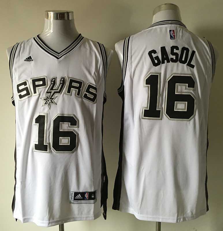 San Antonio Spurs #16 Gasol White Road Stitched NBA Jersey,We sell and wholesale San Antonio Spurs #16 Gasol White Road Stitched NBA Jersey on line form chian!