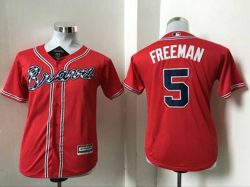 Youth Atlanta Braves #5 Freddie Freeman Red New Cool Base Stitched Baseball Jersey,We sell and wholesale Youth Atlanta Braves #5 Freddie Freeman Red New Cool Base Stitched Baseball Jersey on line form chian!