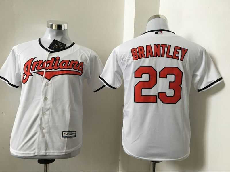 Youth Cleveland Indians #23 Michael Brantley White New Cool Base Stitched Baseball Jersey,We sell and wholesale Youth Cleveland Indians #23 Michael Brantley White New Cool Base Stitched Baseball Jersey on line form chian!