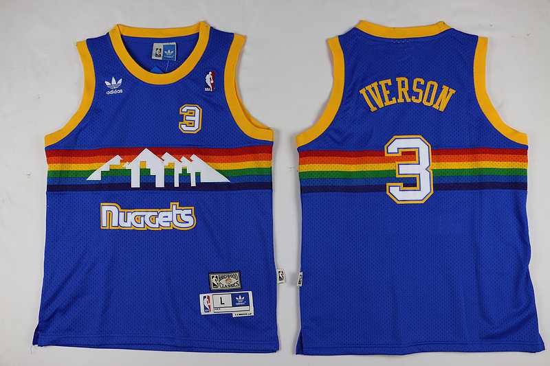 Youth Denver Nuggets #3 Allen Iverson Blue Stitched NBA Jersey,We sell and wholesale Youth Denver Nuggets #3 Allen Iverson Blue Stitched NBA Jersey on line form chian!