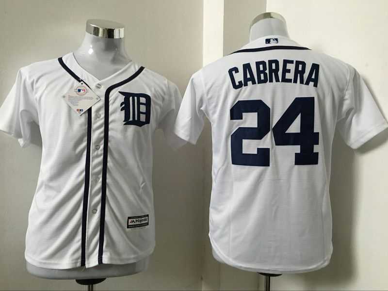 Youth Detroit Tigers #24 Miguel Cabrera White New Cool Base Stitched Baseball Jersey,We sell and wholesale Youth Detroit Tigers #24 Miguel Cabrera White New Cool Base Stitched Baseball Jersey on line form chian!