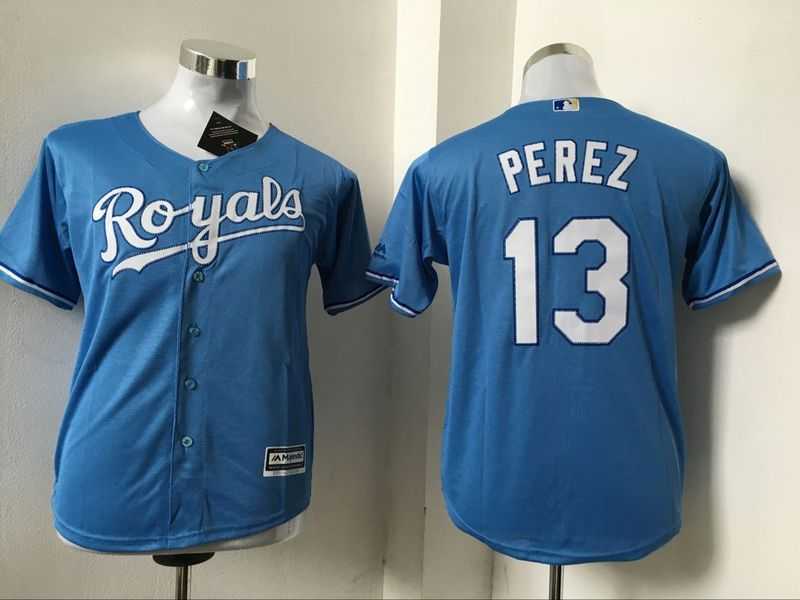 Youth Kansas City Royals #13 Salvador Perez Light Blue New Cool Base Stitched Baseball Jersey,We sell and wholesale Youth Kansas City Royals #13 Salvador Perez Light Blue New Cool Base Stitched Baseball Jersey on line form chian!
