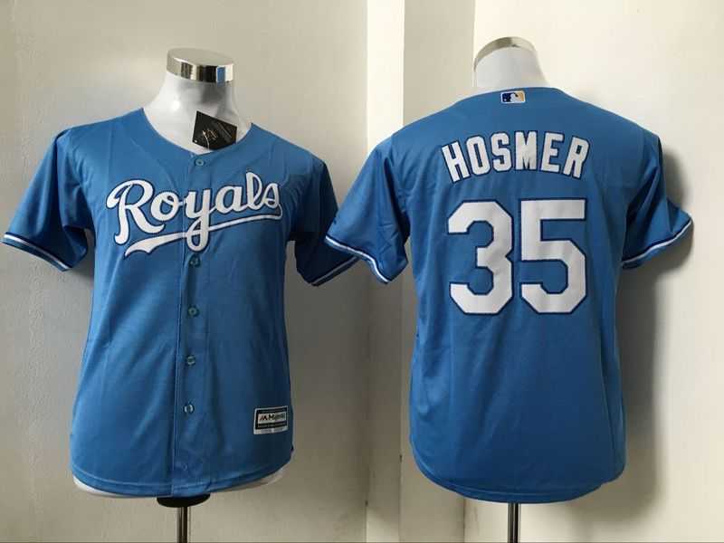 Youth Kansas City Royals #35 Eric Hosmer Light Blue New Cool Base Stitched Baseball Jersey,We sell and wholesale Youth Kansas City Royals #35 Eric Hosmer Light Blue New Cool Base Stitched Baseball Jersey on line form chian!