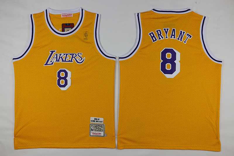 Youth Los Angeles Lakers #8 Kobe Bryant Yellow Throwback Swingman Jerseys,We sell and wholesale Youth Los Angeles Lakers #8 Kobe Bryant Yellow Throwback Swingman Jerseys on line form chian!