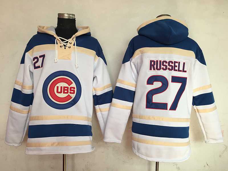 Chicago Cubs #27 Addison Russell White Sawyer Sweatshirt Baseball Stitched Hoodie,We sell and wholesale Chicago Cubs #27 Addison Russell White Sawyer Sweatshirt Baseball Stitched Hoodie on line form chian!