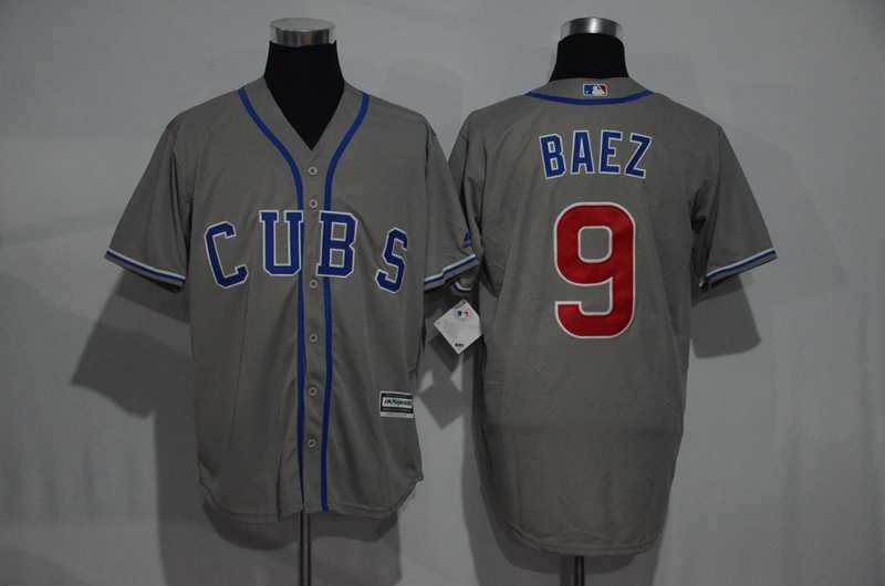 Chicago Cubs #9 Javier Baez Gray Alternate New Cool Base Stitched Baseball Jersey,We sell and wholesale Chicago Cubs #9 Javier Baez Gray Alternate New Cool Base Stitched Baseball Jersey on line form chian!
