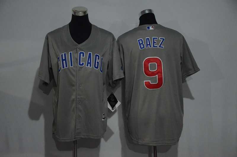 Chicago Cubs #9 Javier Baez Gray Road New Cool Base Stitched Baseball Jersey,We sell and wholesale Chicago Cubs #9 Javier Baez Gray Road New Cool Base Stitched Baseball Jersey on line form chian!