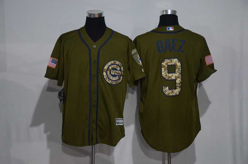 Chicago Cubs #9 Javier Baez Green Salute to Service Stitched Baseball Jersey,We sell and wholesale Chicago Cubs #9 Javier Baez Green Salute to Service Stitched Baseball Jersey on line form chian!