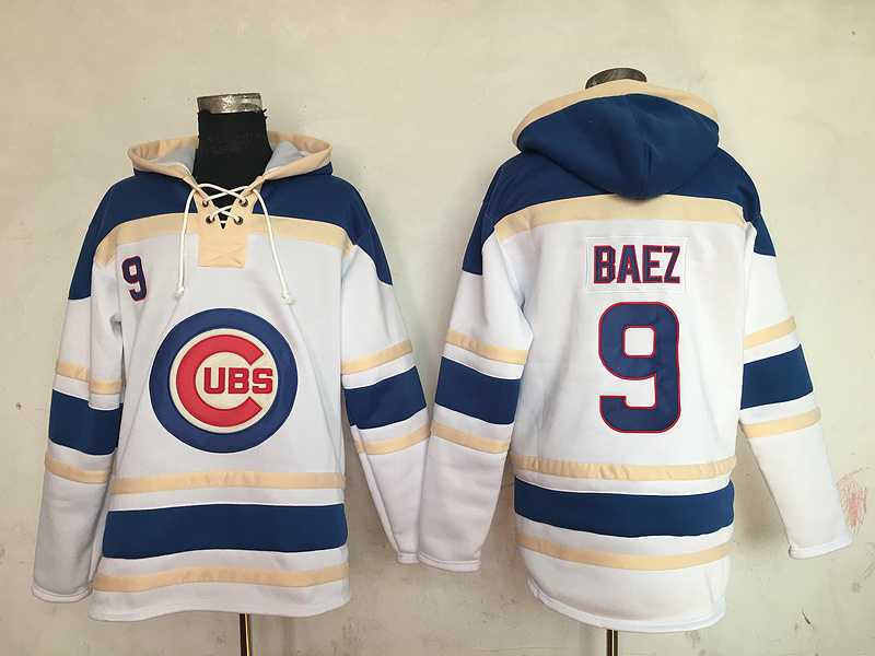 Chicago Cubs #9 Javier Baez White Sawyer Sweatshirt Baseball Stitched Hoodie,We sell and wholesale Chicago Cubs #9 Javier Baez White Sawyer Sweatshirt Baseball Stitched Hoodie on line form chian!