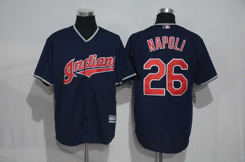 Cleveland Indians #26 Mike Napoli Navy Blue New Cool Base Stitched Baseball Jersey,We sell and wholesale Cleveland Indians #26 Mike Napoli Navy Blue New Cool Base Stitched Baseball Jersey on line form chian!