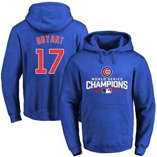 Glued Chicago Cubs #17 Kris Bryant Blue 2016 World Series Champions Pullover MLB Hoodie,We sell and wholesale Glued Chicago Cubs #17 Kris Bryant Blue 2016 World Series Champions Pullover MLB Hoodie on line form chian!