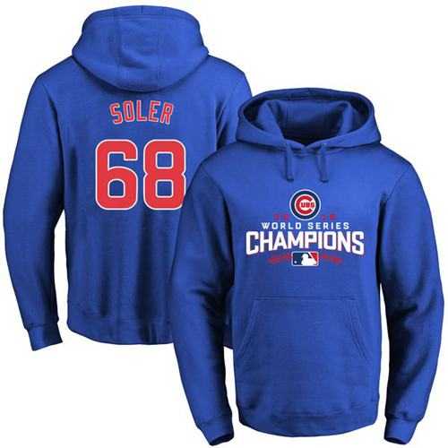 Glued Chicago Cubs #68 Jorge Soler Blue 2016 World Series Champions Pullover MLB Hoodie,We sell and wholesale Glued Chicago Cubs #68 Jorge Soler Blue 2016 World Series Champions Pullover MLB Hoodie on line form chian!
