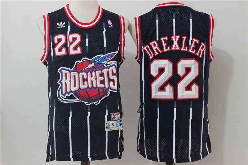 Houston Rockets #22 Drexler Throwback Black Stitched NBA Jersey,We sell and wholesale Houston Rockets #22 Drexler Throwback Black Stitched NBA Jersey on line form chian!