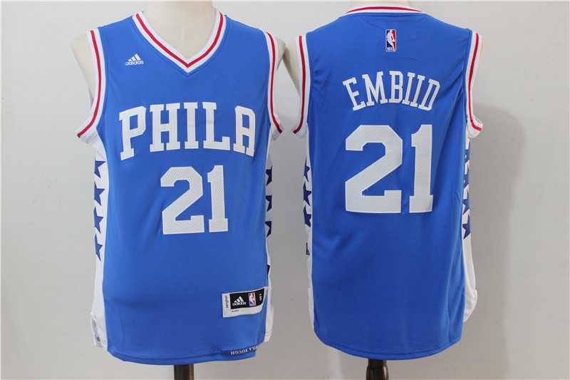 Philadelphia 76ers #21 Embiid Blue Swingman Stitched NBA Jersey,We sell and wholesale Philadelphia 76ers #21 Embiid Blue Swingman Stitched NBA Jersey on line form chian!