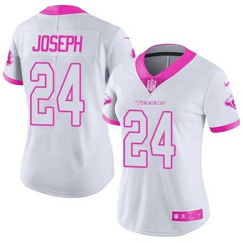 Glued Women Nike Houston Texans #24 Johnathan Joseph White Pink Rush Limited Jersey,We sell and wholesale Glued Women Nike Houston Texans #24 Johnathan Joseph White Pink Rush Limited Jersey on line form chian!