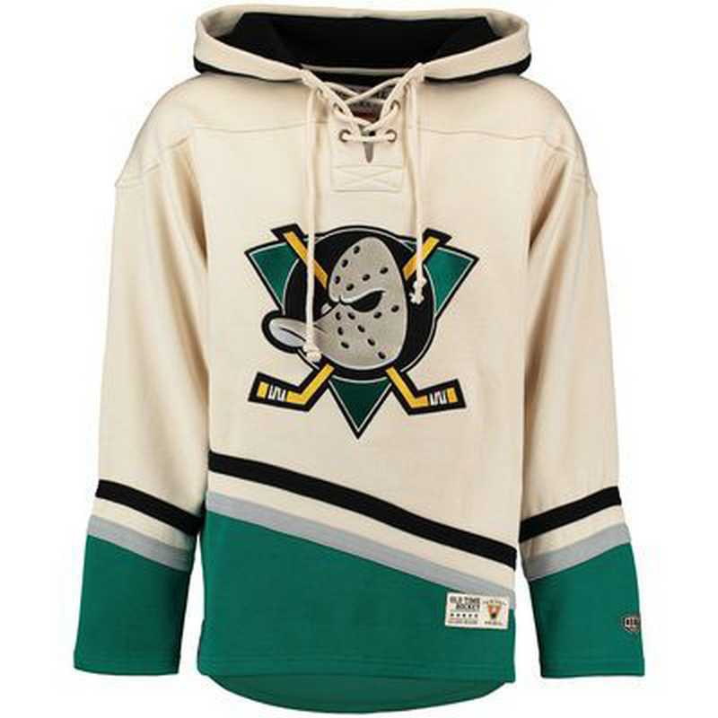 Customized Men's Anaheim Ducks Any Name & Number Cream CCM Throwback Stitched NHL Hoodie,We sell and wholesale Customized Men's Anaheim Ducks Any Name & Number Cream CCM Throwback Stitched NHL Hoodie on line form chian!