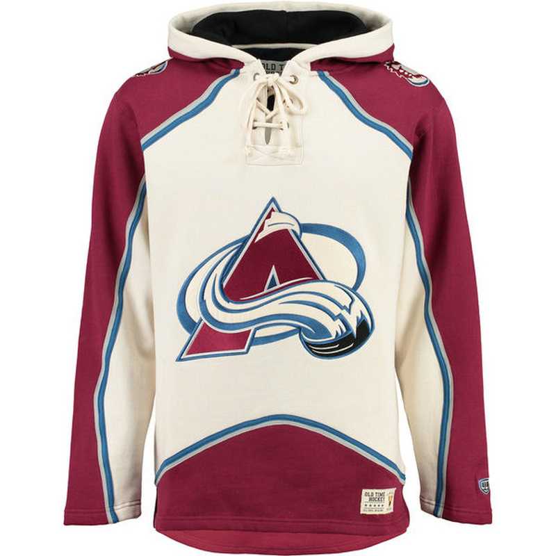 Customized Men's Colorado Avalanche Any Name & Number Cream-Red Stitched NHL Hoodie,We sell and wholesale Customized Men's Colorado Avalanche Any Name & Number Cream-Red Stitched NHL Hoodie on line form chian!