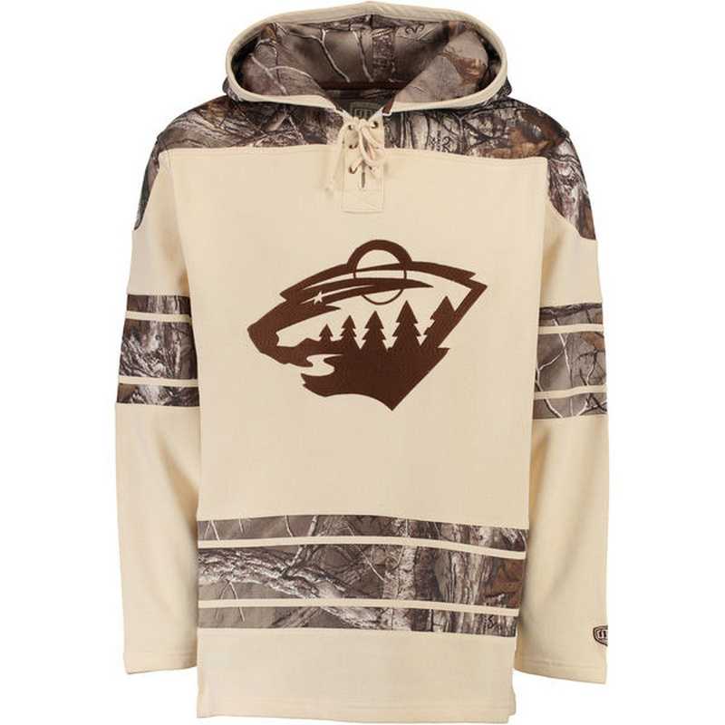 Customized Men's Minnesota Wild Any Name & Number Cream-Camo Stitched NHL Hoodie,We sell and wholesale Customized Men's Minnesota Wild Any Name & Number Cream-Camo Stitched NHL Hoodie on line form chian!