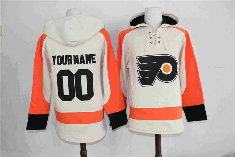 Customized Men's Philadelphia Flyers Any Name & Number Cream Stitched NHL Hoodie,We sell and wholesale Customized Men's Philadelphia Flyers Any Name & Number Cream Stitched NHL Hoodie on line form chian!