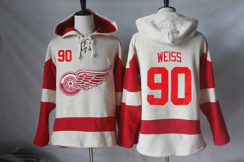 Detroit Red Wings #90 Weiss Cream Stitched NHL Pullover Hoodie,We sell and wholesale Detroit Red Wings #90 Weiss Cream Stitched NHL Pullover Hoodie on line form chian!