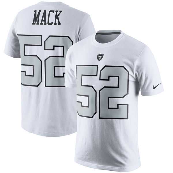 Men's Oakland Raiders #52 Khalil Mack Nike White Color Rush Player Pride Name & Number T-Shirt,We sell and wholesale Men's Oakland Raiders #52 Khalil Mack Nike White Color Rush Player Pride Name & Number T-Shirt on line form chian!