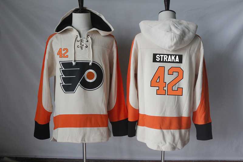Philadelphia Flyers #42 Straka Cream Stitched NHL Pullover Hoodie,We sell and wholesale Philadelphia Flyers #42 Straka Cream Stitched NHL Pullover Hoodie on line form chian!