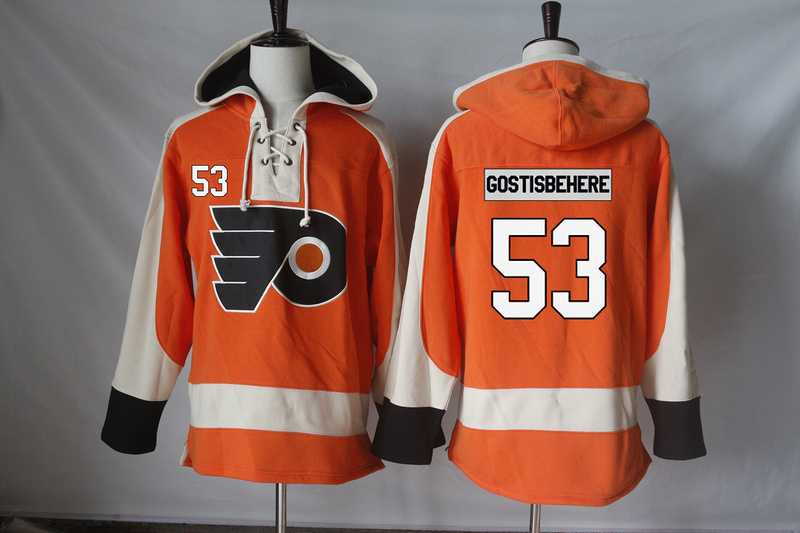 Philadelphia Flyers #53 Shayne Gostisbehere Orange Stitched NHL Pullover Hoodie,We sell and wholesale Philadelphia Flyers #53 Shayne Gostisbehere Orange Stitched NHL Pullover Hoodie on line form chian!