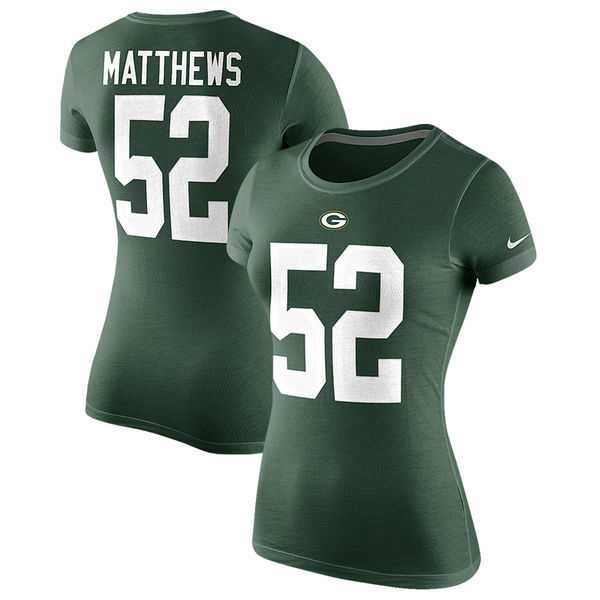WOMEN GREEN BAY PACKERS #52 CLAY MATTHEWS NIKE GREEN PLAYER NAME & NUMBER T-SHIRT,We sell and wholesale WOMEN GREEN BAY PACKERS #52 CLAY MATTHEWS NIKE GREEN PLAYER NAME & NUMBER T-SHIRT on line form chian!