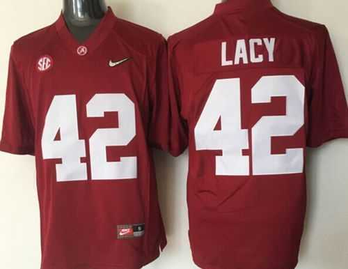 Alabama Crimson Tide #42 Eddie Lacy Red 2016 National Championship Stitched NCAA Jersey,We sell and wholesale Alabama Crimson Tide #42 Eddie Lacy Red 2016 National Championship Stitched NCAA Jersey on line form chian!