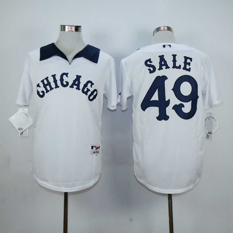 Chicago White Sox #49 Chris Sale White 1976 Turn Back The Clock Stitched MLB Jersey,We sell and wholesale Chicago White Sox #49 Chris Sale White 1976 Turn Back The Clock Stitched MLB Jersey on line form chian!