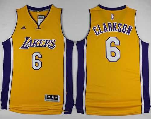 Los Angeles Lakers #6 Jordan Clarkson Yellow Stitched NBA Jersey,We sell and wholesale Los Angeles Lakers #6 Jordan Clarkson Yellow Stitched NBA Jersey on line form chian!