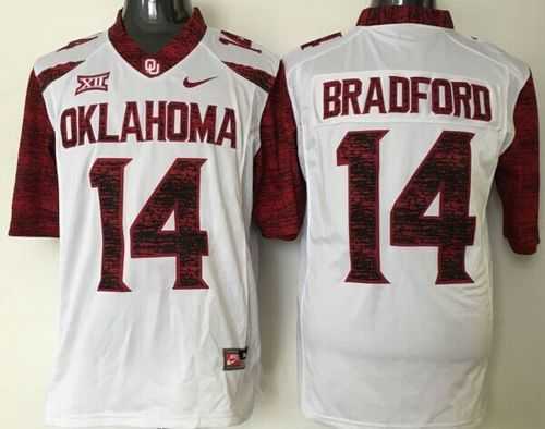 Oklahoma Sooners #14 Sam Bradford White New XII Stitched NCAA Jersey,We sell and wholesale Oklahoma Sooners #14 Sam Bradford White New XII Stitched NCAA Jersey on line form chian!