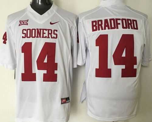 Oklahoma Sooners #14 Sam Bradford White Stitched NCAA Jersey,We sell and wholesale Oklahoma Sooners #14 Sam Bradford White Stitched NCAA Jersey on line form chian!