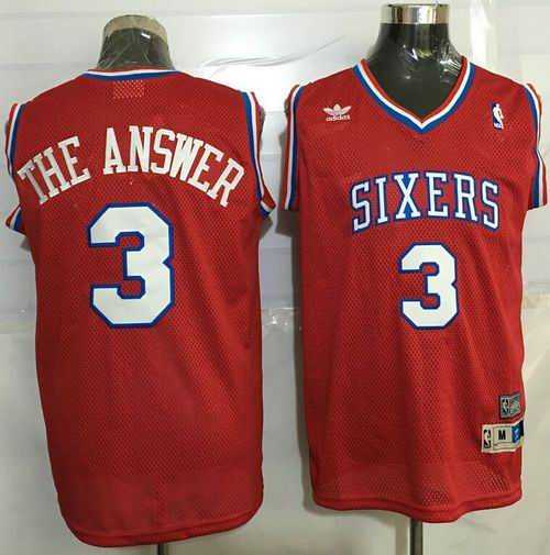 Philadelphia 76ers #3 Allen Iverson Red Throwback The Answer Stitched NBA Jersey,We sell and wholesale Philadelphia 76ers #3 Allen Iverson Red Throwback The Answer Stitched NBA Jersey on line form chian!