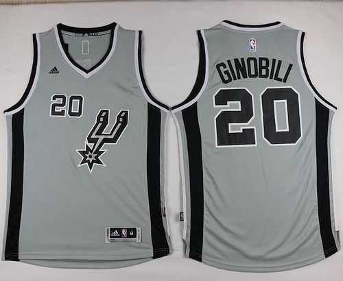 San Antonio Spurs #20 Manu Ginobili Gray Alternate Stitched NBA Jersey,We sell and wholesale San Antonio Spurs #20 Manu Ginobili Gray Alternate Stitched NBA Jersey on line form chian!