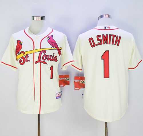 St. Louis Cardinals #1 Ozzie Smith Cream Cool Base Stitched MLB Jersey,We sell and wholesale St. Louis Cardinals #1 Ozzie Smith Cream Cool Base Stitched MLB Jersey on line form chian!