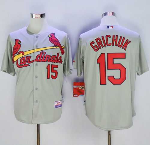 St. Louis Cardinals #15 Randal Grichuk Gray Cool Base Stitched MLB Jersey,We sell and wholesale St. Louis Cardinals #15 Randal Grichuk Gray Cool Base Stitched MLB Jersey on line form chian!