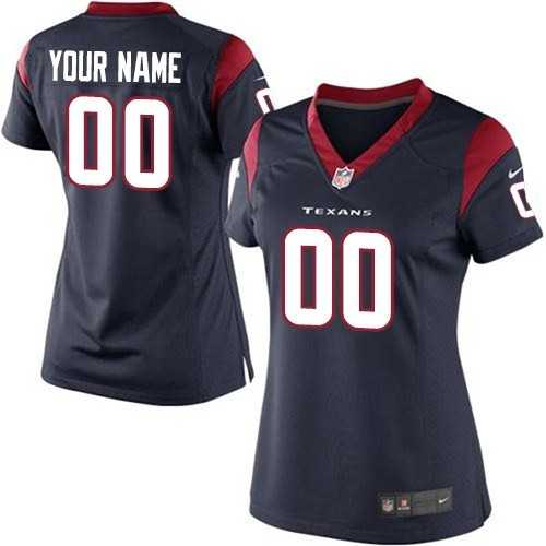 Women Nike Houston Texans Customized Navy Blue Team Color Stitched NFL Game Jersey,We sell and wholesale Women Nike Houston Texans Customized Navy Blue Team Color Stitched NFL Game Jersey on line form chian!