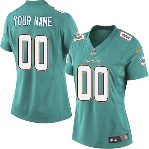Women Nike Miami Dolphins Customized Green Team Color Stitched NFL Game Jersey,We sell and wholesale Women Nike Miami Dolphins Customized Green Team Color Stitched NFL Game Jersey on line form chian!