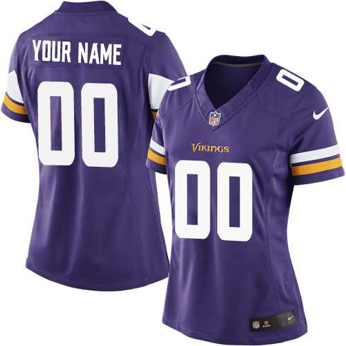 Women Nike Minnesota Vikings Customized Purple Team Color Stitched NFL Game Jersey,We sell and wholesale Women Nike Minnesota Vikings Customized Purple Team Color Stitched NFL Game Jersey on line form chian!