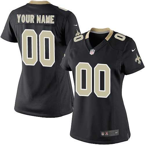 Women Nike New Orleans Saints Customized Black Team Color Stitched NFL Game Jersey,We sell and wholesale Women Nike New Orleans Saints Customized Black Team Color Stitched NFL Game Jersey on line form chian!