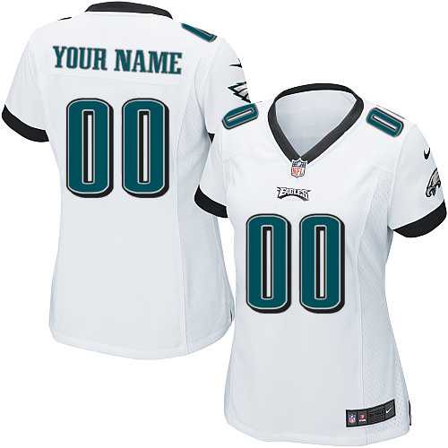 Women Nike Philadelphia Eagles Customized White Team Color Stitched NFL Game Jersey,We sell and wholesale Women Nike Philadelphia Eagles Customized White Team Color Stitched NFL Game Jersey on line form chian!