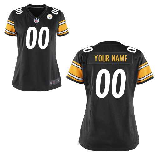 Women Nike Pittsburgh Steelers Customized Black Team Color Stitched NFL Game Jersey,We sell and wholesale Women Nike Pittsburgh Steelers Customized Black Team Color Stitched NFL Game Jersey on line form chian!