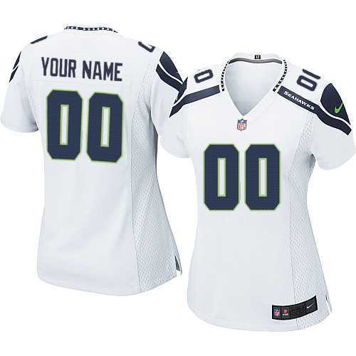 Women Nike Seattle Seahawks Customized White Team Color Stitched NFL Game Jersey,We sell and wholesale Women Nike Seattle Seahawks Customized White Team Color Stitched NFL Game Jersey on line form chian!