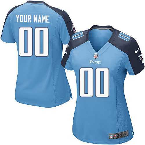 Women Nike Tennessee Titans Customized Blue Team Color Stitched NFL Game Jersey,We sell and wholesale Women Nike Tennessee Titans Customized Blue Team Color Stitched NFL Game Jersey on line form chian!