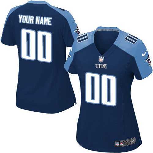 Women Nike Tennessee Titans Customized Navy Blue Team Color Stitched NFL Game Jersey,We sell and wholesale Women Nike Tennessee Titans Customized Navy Blue Team Color Stitched NFL Game Jersey on line form chian!