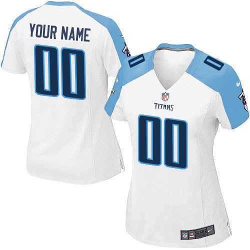 Women Nike Tennessee Titans Customized White Team Color Stitched NFL Game Jersey,We sell and wholesale Women Nike Tennessee Titans Customized White Team Color Stitched NFL Game Jersey on line form chian!