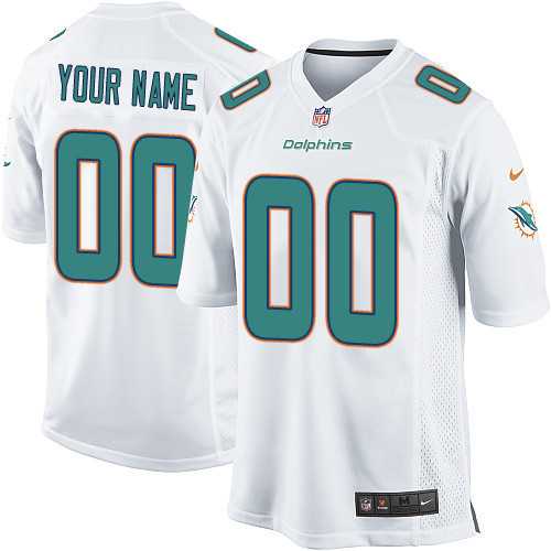 Youth Nike Miami Dolphins Customized White Team Color Stitched NFL Game Jersey,We sell and wholesale Youth Nike Miami Dolphins Customized White Team Color Stitched NFL Game Jersey on line form chian!